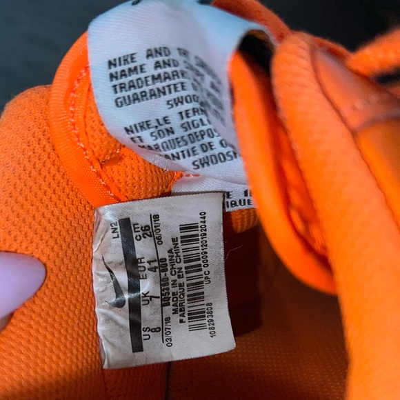 Nike Air Force 1 Low 'Total Orange' 2018 Sneaker Pumpkin Black Just Do It Shoes - Picture 17 of 17